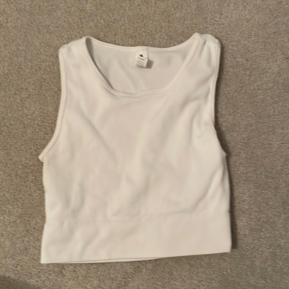 white crop top